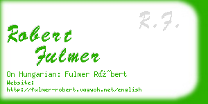 robert fulmer business card